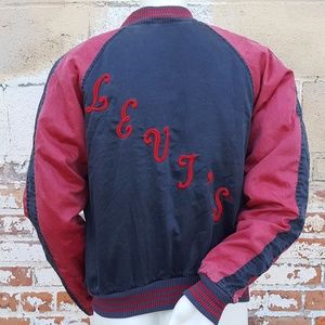 RARE Levis Bomber Jacket Distressed Vintage Style